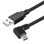 Cavo adattatore Mini USB maschio a USB 2.0 AM da 90 gradi, lunghezza: 25 cm, Right Angle Mini USB