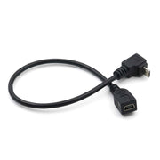 Cavo adattatore Mini USB maschio a Mini USB femmina da 90 gradi, lunghezza: 25 cm, 25cm