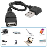 Cavo adattatore USB 2.0 AM ad AF da 90 gradi, lunghezza: 25 cm