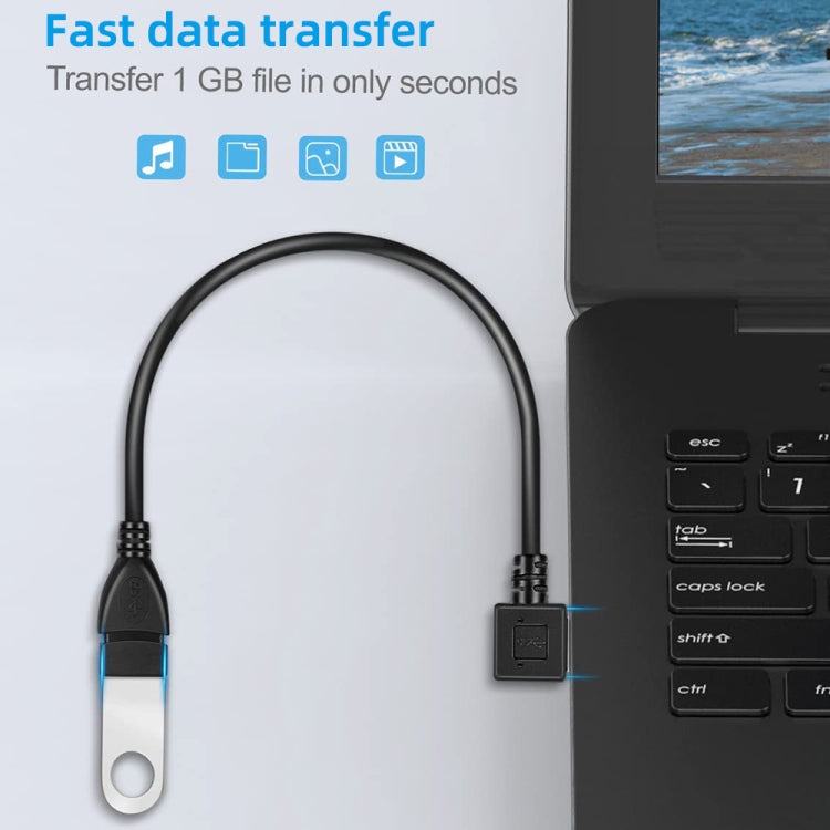 Cavo adattatore USB 2.0 AM ad AF da 90 gradi, lunghezza: 25 cm