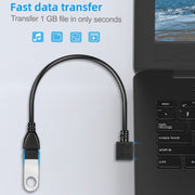 Cavo adattatore USB 2.0 AM ad AF da 90 gradi, lunghezza: 25 cm