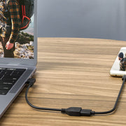Cavo adattatore USB 2.0 AM ad AF da 90 gradi, lunghezza: 25 cm