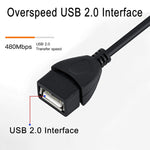 Cavo adattatore Mini USB maschio a USB 2.0 AF da 90 gradi con funzione OTG, lunghezza: 25 cm, Left Augle Mini USB, 25cm