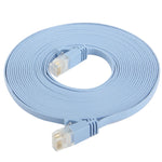 Cavo LAN di rete Ethernet piatto ultrasottile da 5 m, CAT6, Length: 5m (Baby Blue)