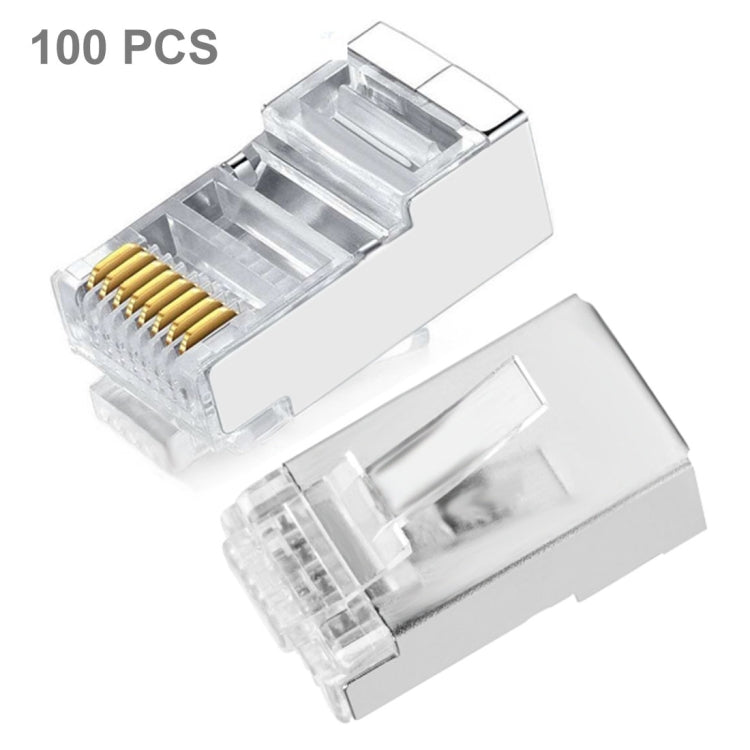 Rete di connettori Lan Cat5 8P8C con spina schermata RJ45 di alta qualità (100 pezzi in una confezione, il prezzo è per 100 pezzi)