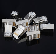 Rete di connettori Lan Cat5 8P8C con spina schermata RJ45 di alta qualità (100 pezzi in una confezione, il prezzo è per 100 pezzi)