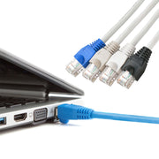 Copricavo per cavi di rete per RJ45, nero (100 pezzi in una confezione, il prezzo è per 100 pezzi), 100 Pcs Black, 100 Pcs Red, 100 Pcs Blue, 100 Pcs White, 100 Pcs Green, 100 Pcs Grey, 100 Pcs Yellow