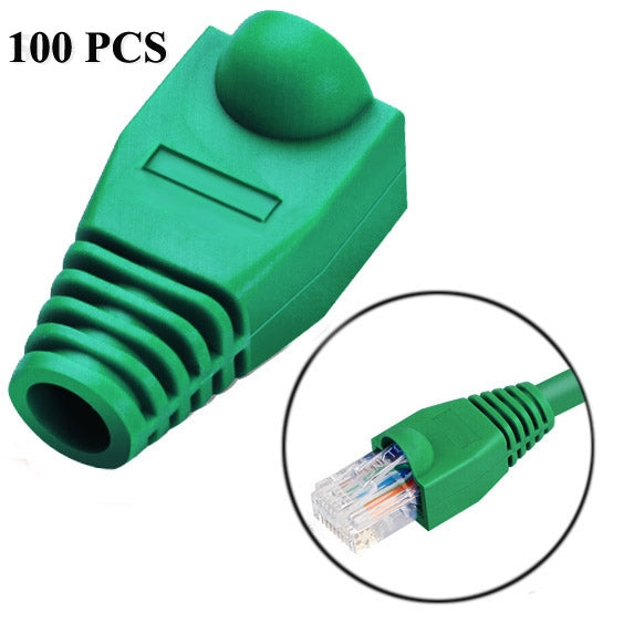 Copricavo per cavi di rete per RJ45, nero (100 pezzi in una confezione, il prezzo è per 100 pezzi), 100 Pcs Black, 100 Pcs Red, 100 Pcs Blue, 100 Pcs White, 100 Pcs Green, 100 Pcs Grey, 100 Pcs Yellow