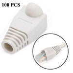 Copricavo per cavi di rete per RJ45, nero (100 pezzi in una confezione, il prezzo è per 100 pezzi), 100 Pcs Black, 100 Pcs Red, 100 Pcs Blue, 100 Pcs White, 100 Pcs Green, 100 Pcs Grey, 100 Pcs Yellow