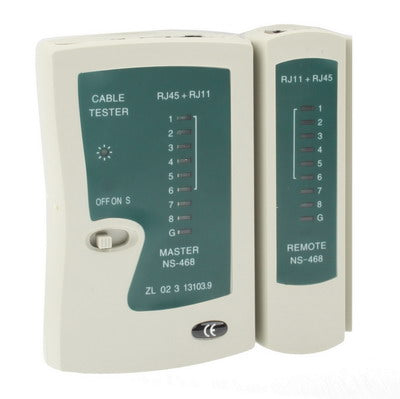 Tester per cavi di rete Rj45 Rj11 Rj12 Cat5 UTP Strumento di rete LAN, RJ45/RJ11 Green