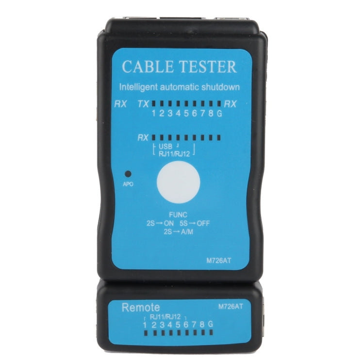 Tester per cavi di rete multifunzione per cavi USB, RJ45 e RJ11, RJ45/RJ11 Blue