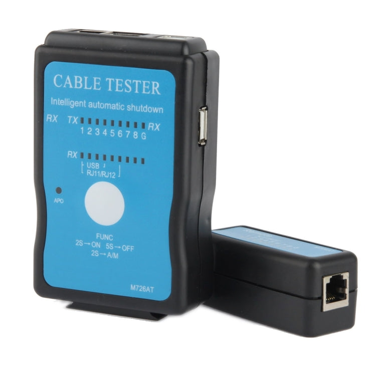 Tester per cavi di rete multifunzione per cavi USB, RJ45 e RJ11, RJ45/RJ11 Blue