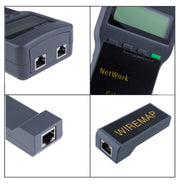 Tester per cavi di rete wireless portatile SC8108 Tester per cavi telefonici LAN per rete dati PC digitale LCD CAT5 RJ45, RJ45 Black