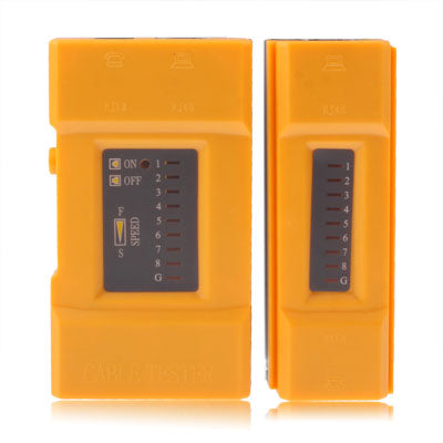 MINI RJ11 + RJ45 Tester per cavi di rete a doppio uso, RJ45/RJ11 Orange