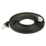 Cavo LAN di rete Ethernet piatto ultrasottile CAT6 da 5 m, 5m Black