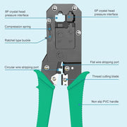 8P8C Gestire la pinza per piegare la rete, 8P8C/6P6C/4P4C/RJ11/RJ45/RJ12 Crimping Tool