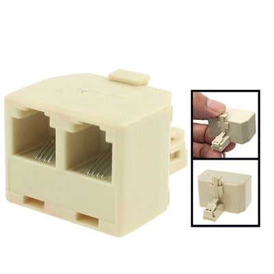 Convertitore adattatore presa RJ11 maschio a 2 prese RJ11 femmina