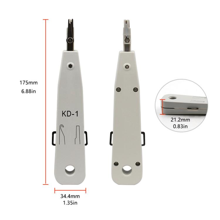 Strumento di inserimento multipugno per presa telefonica BT di rete RJ45 / RJ12 / RJ11 (bianco)