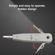 Strumento di inserimento multipugno per presa telefonica BT di rete RJ45 / RJ12 / RJ11 (bianco)