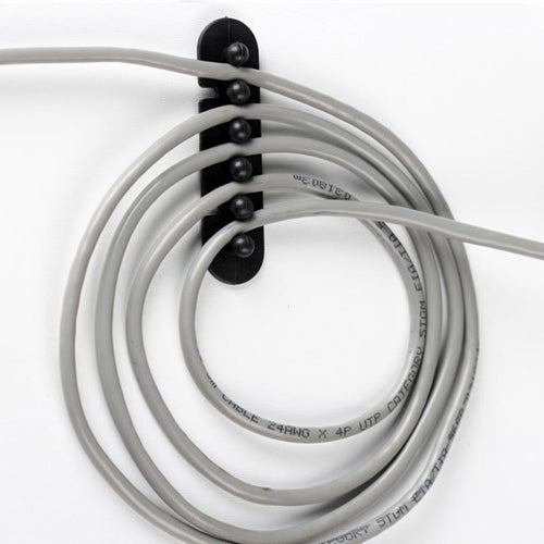 Porta spina adesivo in plastica per cavo metallico