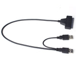 Doppio cavo adattatore per disco rigido USB 2.0 a SATA per HDD/SSD SATA da 2,5 pollici, Double USB 2.0 to SATA