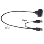 Doppio cavo adattatore per disco rigido USB 2.0 a SATA per HDD/SSD SATA da 2,5 pollici, Double USB 2.0 to SATA