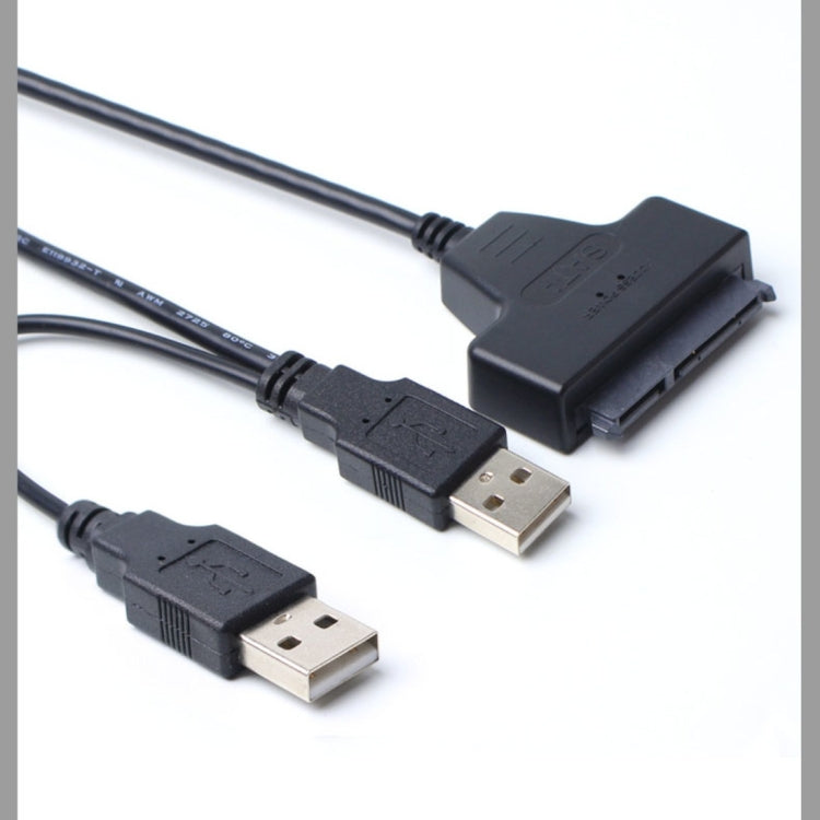 Doppio cavo adattatore per disco rigido USB 2.0 a SATA per HDD/SSD SATA da 2,5 pollici, Double USB 2.0 to SATA