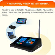 Pipo X9 TV Box Touchscreen da 8,9 pollici Android 7.0 Tablet Mini PC, RK3288, Quad Core da 1,8 GHz, RAM: 2 GB, ROM: 32 GB, supporto WiFi / Bluetooth / Ethernet / HDMI / scheda TF, Pipo X9