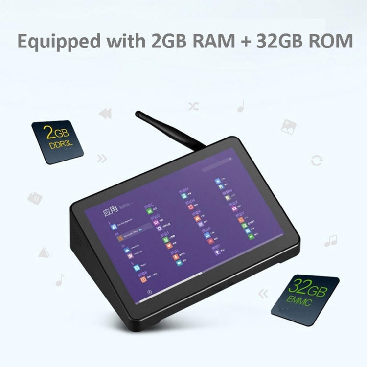 Pipo X9 TV Box Touchscreen da 8,9 pollici Android 7.0 Tablet Mini PC, RK3288, Quad Core da 1,8 GHz, RAM: 2 GB, ROM: 32 GB, supporto WiFi / Bluetooth / Ethernet / HDMI / scheda TF, Pipo X9
