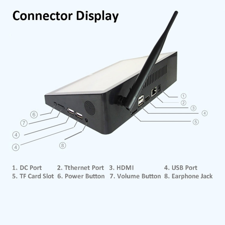 Pipo X9 TV Box Touchscreen da 8,9 pollici Android 7.0 Tablet Mini PC, RK3288, Quad Core da 1,8 GHz, RAM: 2 GB, ROM: 32 GB, supporto WiFi / Bluetooth / Ethernet / HDMI / scheda TF, Pipo X9