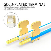 Cavo LAN di rete Ethernet piatto ultrasottile ad alta velocità CAT7 con testa placcata in oro, 1m, 2m, 3m, 5m, 10m, 15m, 20m, 25m, 30m