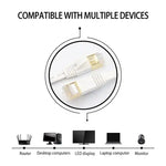 Cavo LAN di rete Ethernet piatto ultrasottile ad alta velocità CAT7 con testa placcata in oro, 1m, 2m, 3m, 5m, 10m, 15m, 20m, 25m, 30m