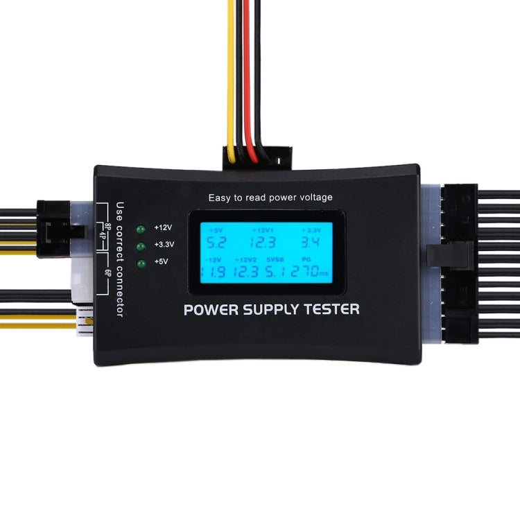 Display LCD digitale PC Computer Tester di alimentazione da 20/24 pin Strumento di test diagnostico per misurazione della potenza, ATX Connector with LCD