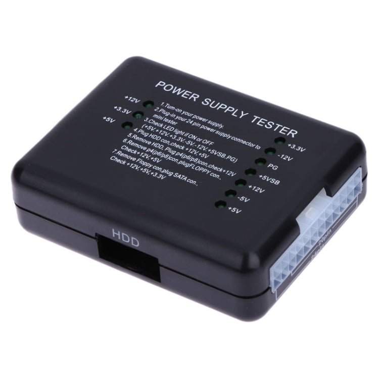 Tester di alimentazione PC 20/24 pin PSU ATX SATA HD, ATX Connector