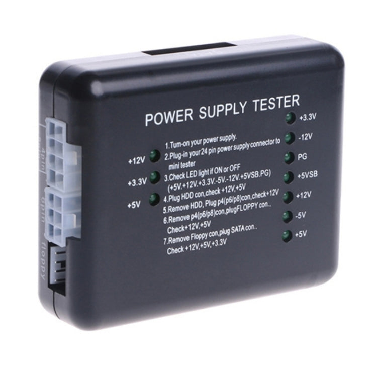 Tester di alimentazione PC 20/24 pin PSU ATX SATA HD, ATX Connector