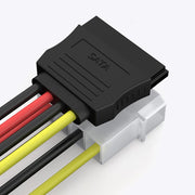 Adattatore cavo di alimentazione SATA da IDE a Serial ATA a 4 pin (15 cm), materiale: Al+Mg, 4 PIN IDE to SATA