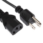 Cavi di alimentazione CA universali USA a 3 poli per spina monitor stampante computer desktop, lunghezza cavo: 1,2 m, US Plug 2 Prong, Length: 1.2m