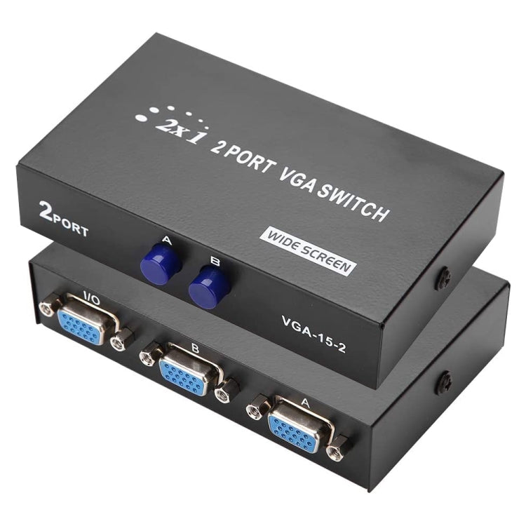 Switch Box VGA a 2 porte, 2 ingressi 1 uscita per monitor TV LCD per PC - HD15 (FJ-15-2C)