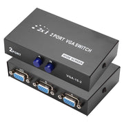 Switch Box VGA a 2 porte, 2 ingressi 1 uscita per monitor TV LCD per PC - HD15 (FJ-15-2C)