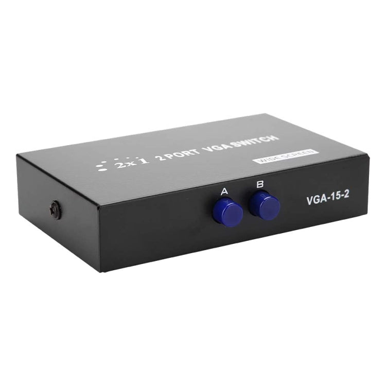 Switch Box VGA a 2 porte, 2 ingressi 1 uscita per monitor TV LCD per PC - HD15 (FJ-15-2C)