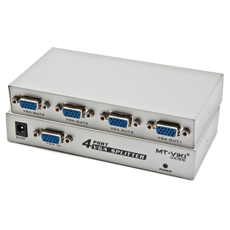 Splitter VGA a 4 porte 150 MHz (1 ingresso VGA, 4 uscite VGA), 4 Ports Splitter Silver