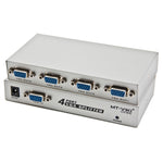 Splitter VGA a 4 porte 150 MHz (1 ingresso VGA, 4 uscite VGA), 4 Ports Splitter Silver