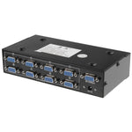 FJ-2508A Sdoppiatore video VGA a 8 porte Alta risoluzione 1920 x 1440 Supporta larghezza di banda video 250 MHz, 8 Ports Splitter Black
