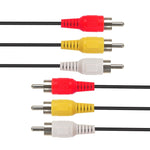 Cavo AV RCA audio video stereo di buona qualità, lunghezza: 5 m