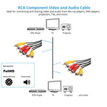 Cavo AV RCA audio video stereo di buona qualità, lunghezza: 10 m