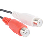 Adattatore cavo video sdoppiatore a Y da 2 RCA AV femmina a 1 RCA maschio, lunghezza: 26,5 cm, 1 RCA Male to 2 RCA Female
