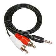 Cavo audio jack da 3,5 mm stereo a RCA maschio di qualità normale, lunghezza: 3 m, Length: 3m