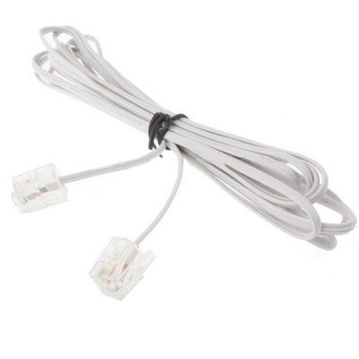 Cavo telefonico a 4 nuclei da RJ11 a RJ11, lunghezza: 5 m, Length: 5m