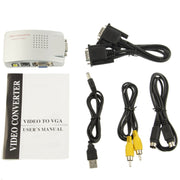 Conversione video VGA ad alta risoluzione Convertitore da VGA a video S-Video / da PC a TV (da VGA ad AV)., NTSC/NTSC-EIAJ/PAL