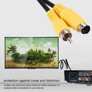 Cavo adattatore convertitore S-VIDEO TV a RCA AV a 4 pin da 1,5 m, S-Video to AV RCA Male